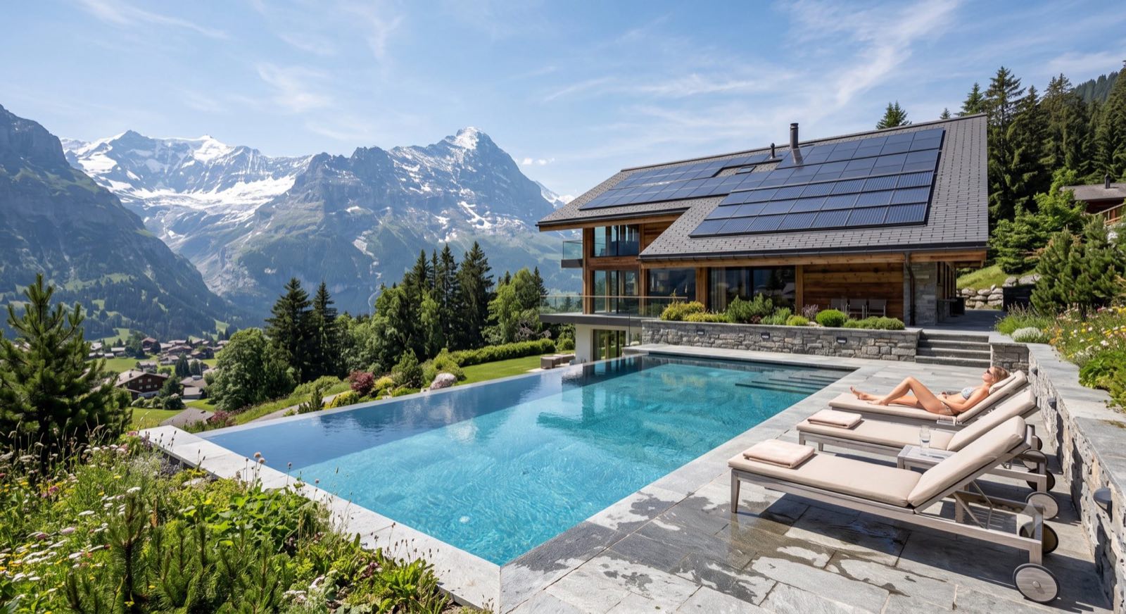 Chauffer une piscine avec des panneaux solaires en Suisse